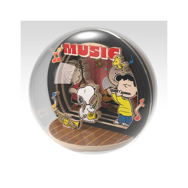 Peanuts (Snoopy) - Mini maquette Wooden Theater Globe Night of Music