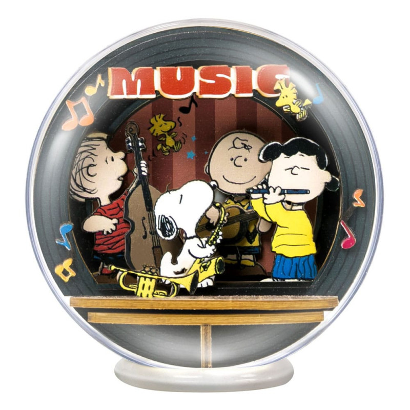 AOUT 2025 : Peanuts (Snoopy) - Mini maquette Wooden Theater Globe Night of Music