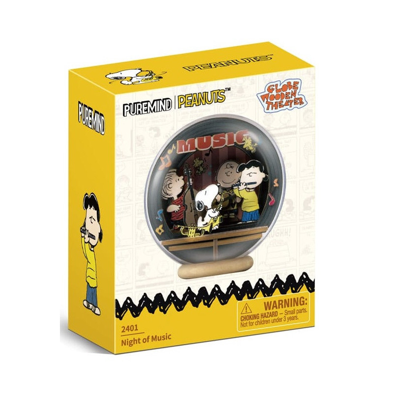 AOUT 2025 : Peanuts (Snoopy) - Mini maquette Wooden Theater Globe Night of Music