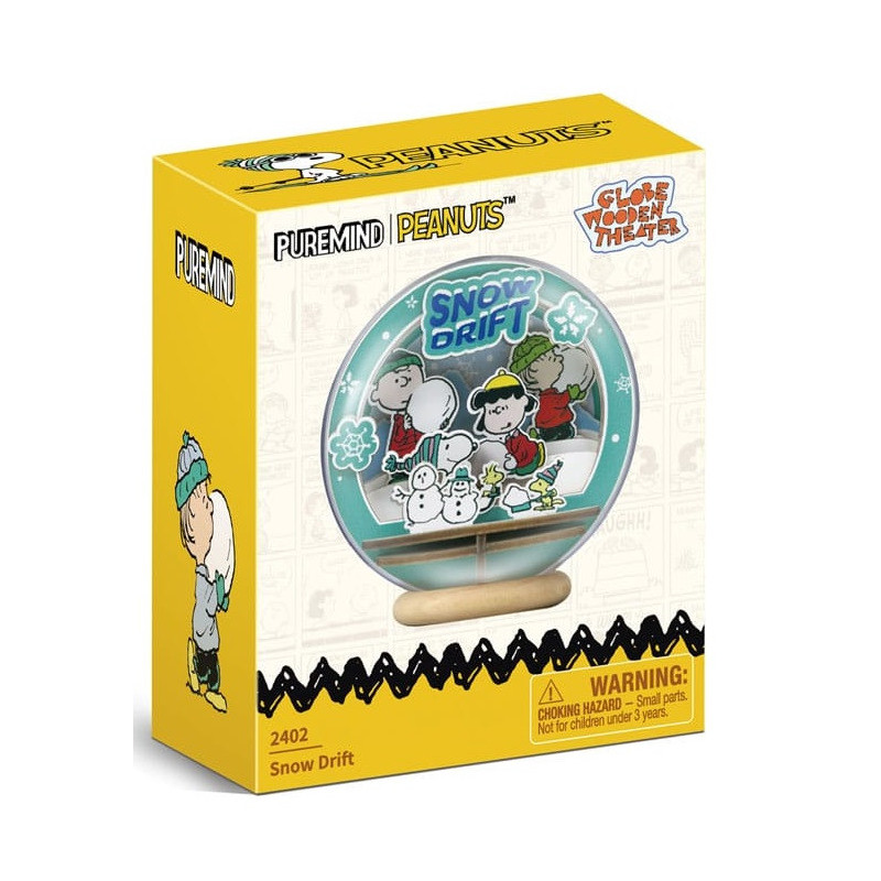 AOUT 2025 : Peanuts (Snoopy) - Mini maquette Wooden Theater Globe Snow Drift