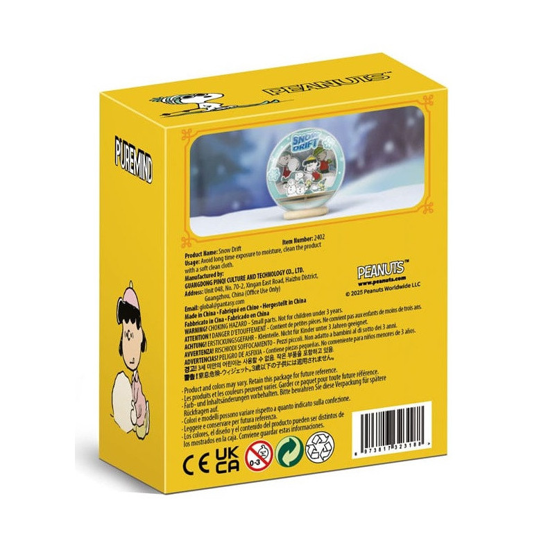 AOUT 2025 : Peanuts (Snoopy) - Mini maquette Wooden Theater Globe Snow Drift