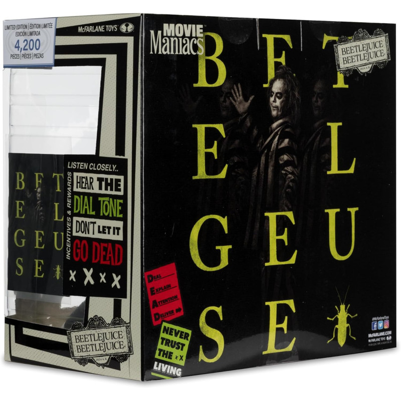 Beetlejuice 2 - Movie Maniacs - Figurine diorama Beetlejuice, Astrid, Bob, Baby Beetlejuice & Sandworm