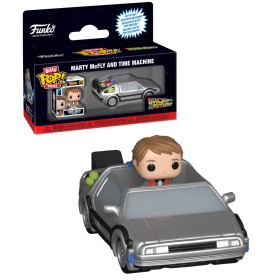 Retour vers le Futur - Bitty Pop! Ride - Marty McFly & Time Machine Delorean