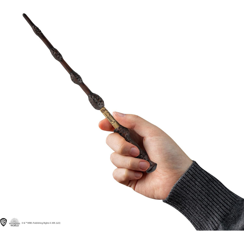 Harry Potter - Stylo baguette + socle & marque-page lenticulaire Dumbledore