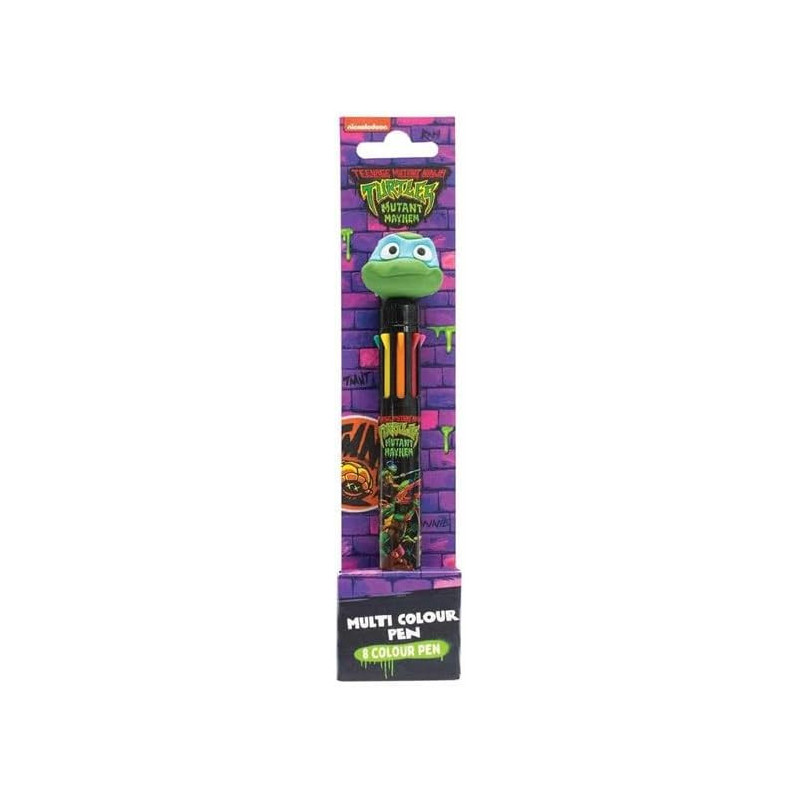 Tortues Ninja - TMNT -  Stylo bille 8 couleurs