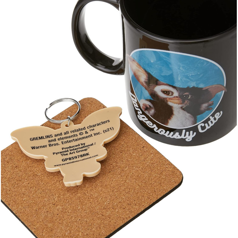 Gremlins - Set porte-clé, mug et sous-verre Gizmo