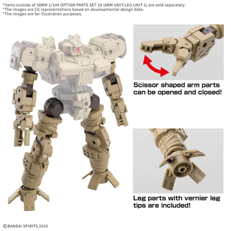 30MM - 30 Minutes Mission - 1/144 Option Parts Set 18 (Arm Unit / Leg Unit 2)