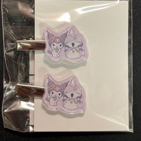 Odekake Kozame x Sanrio - Set de 2 clips à cheveux Kuromi & Odekake Kozame