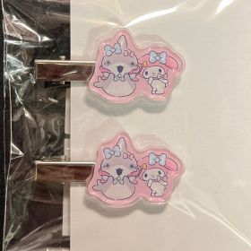 Odekake Kozame x Sanrio - Set de 2 clips à cheveux My Melody & Odekake Kozame
