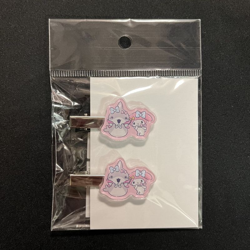 Odekake Kozame x Sanrio - Set de 2 clips à cheveux My Melody & Odekake Kozame