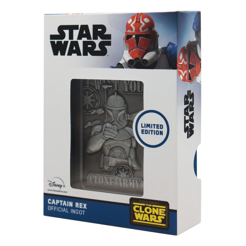 SEPTEMBRE 2025 : Star Wars: The Clone Wars - Lingot Captain Rex 5000 exemplaires