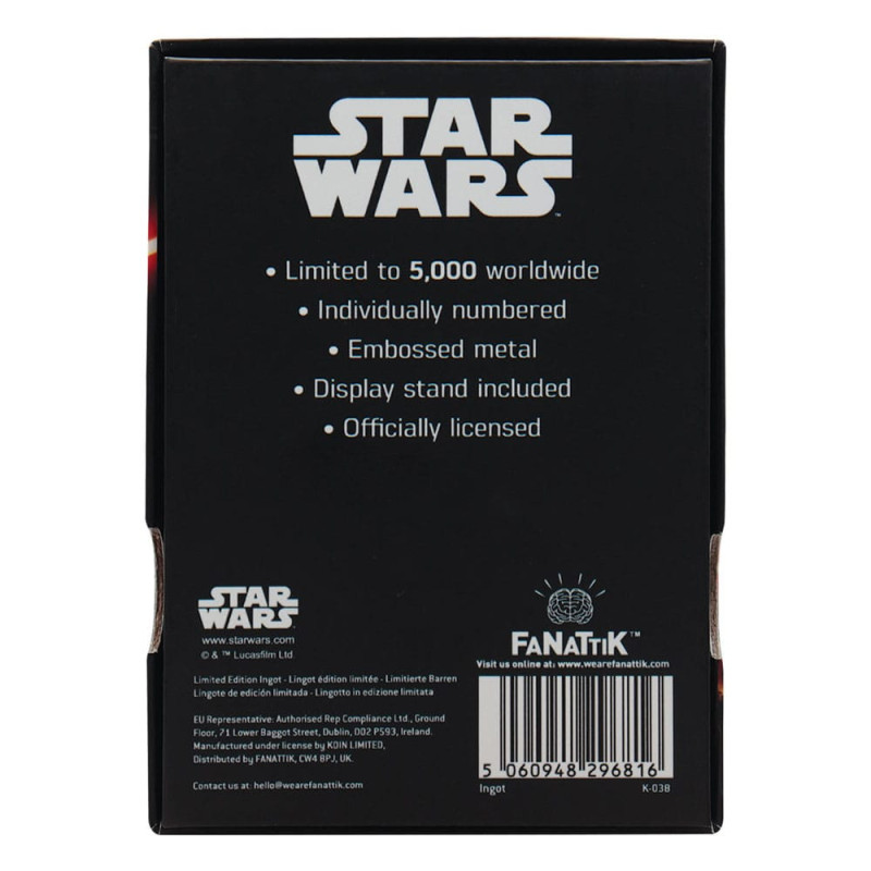 SEPTEMBRE 2025 : Star Wars: The Empire Strikes Back - Lingot Luke & Darth Vader 5000 exemplaires