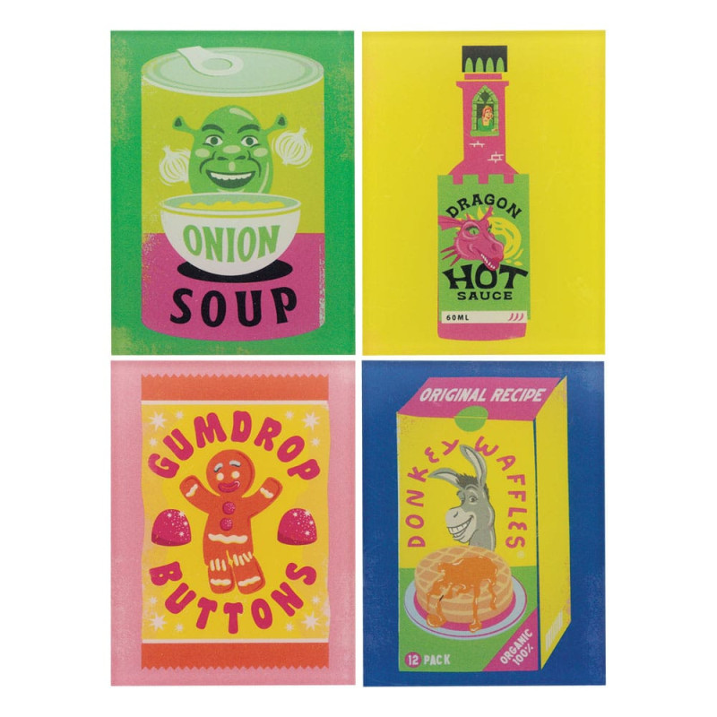 Set de 4 Aimants Shrek – Licence Officielle Fanattik