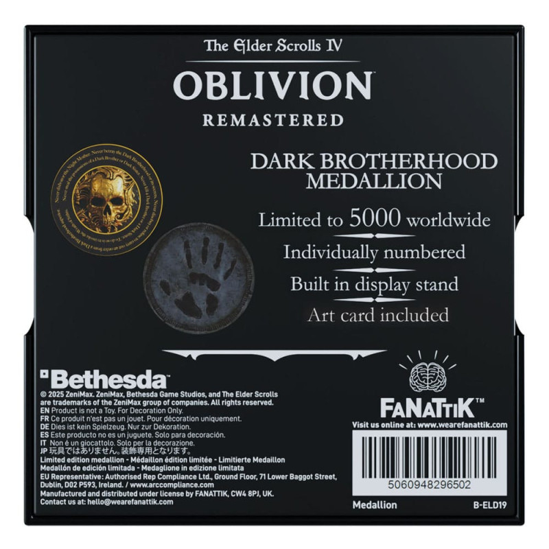DÉCEMBRE 2025 : The Elder Scrolls IV: Oblivion - Médaillon Dark Brotherhood 5000 exemplaires