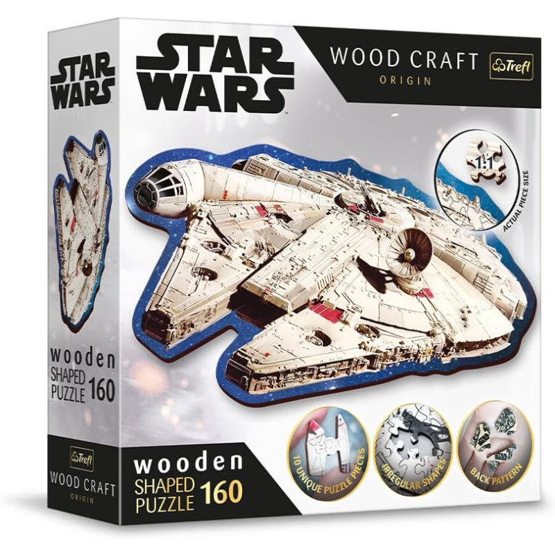 Star Wars - Puzzle en bois 160 pièces Millenium Falcon