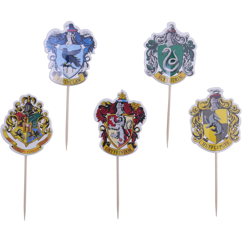 Harry Potter - Set de 15 toppers Hogwarts Crest & 4 Maisons