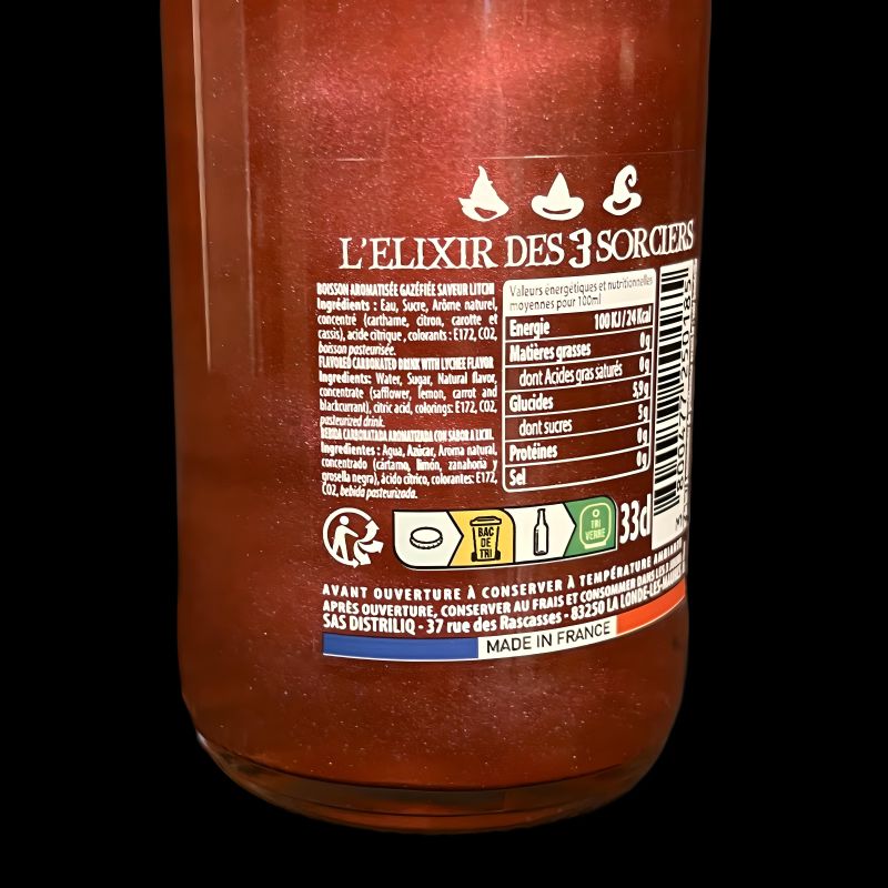 Boisson Potion du Cerf Blanc (limonade saveur litchi) 33 cl