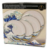 JUILLET 2025 : Hokusai - Set de 4 assiettes Vague de Kanagawa