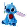 Disney : Lilo & Stitch - Peluche Stitch avec rose 25 cm