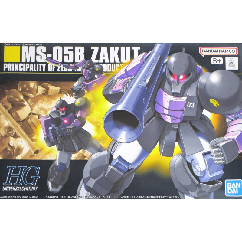 Gundam - HGUC /144 MS-05B Zaku I Black Trinity