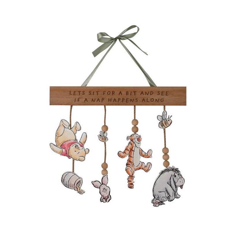 Disney : Winnie l'Ourson - Plaque à suspendre Winnie, Tigrou, Bourriquet et Porcinet
