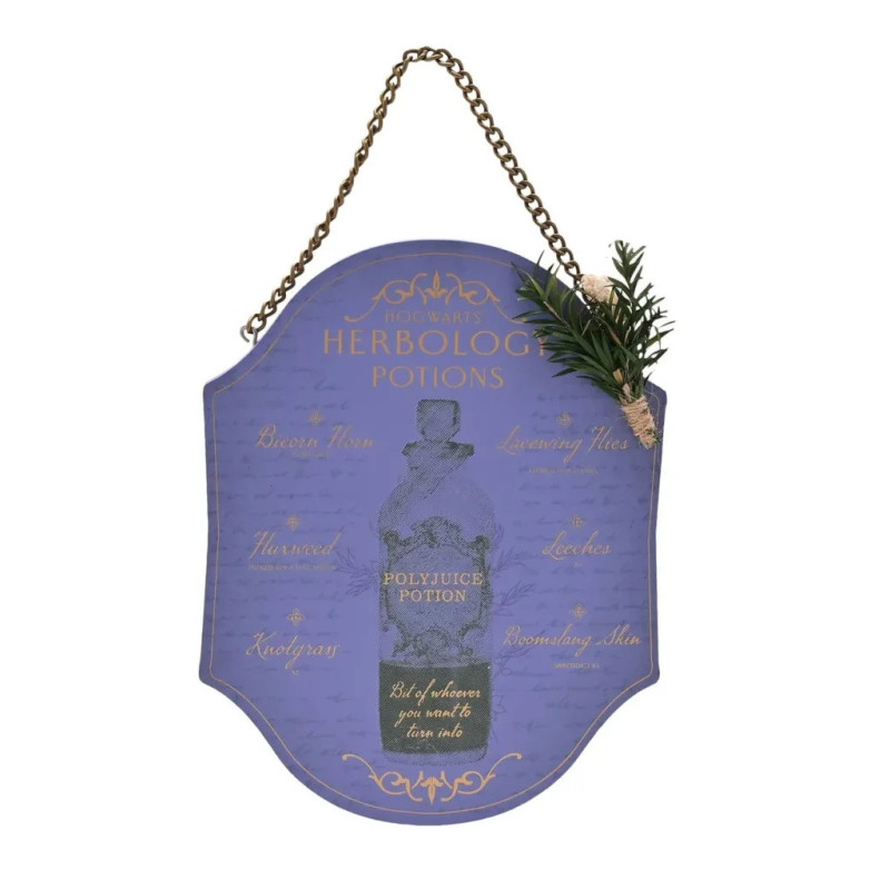 Harry Potter - Plaque à suspendre Herbologie (Polyjuice)