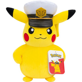 Pokemon - Peluche 20 cm : Captain Pikachu