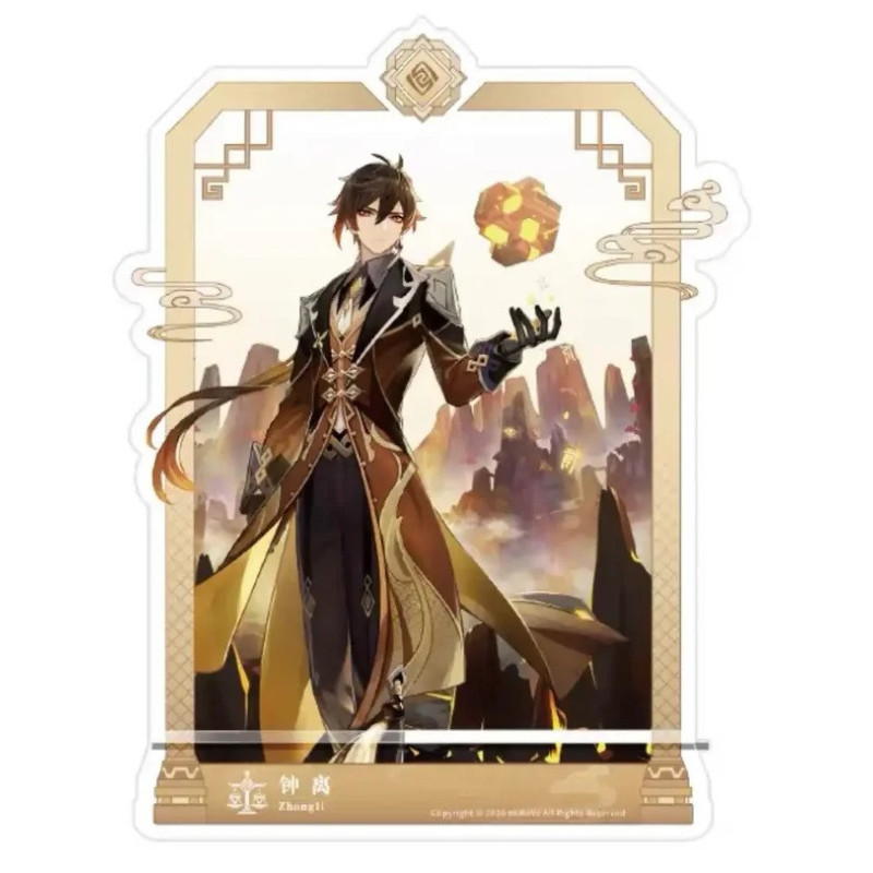 Genshin Impact - Support de téléphone en acrylique Zhongli (17 cm)
