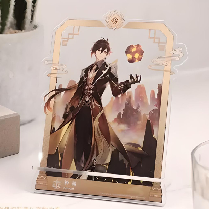 Genshin Impact - Support de téléphone en acrylique Zhongli (17 cm)