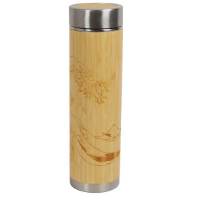 Hokusai - Bouteille à thé en bambou 400 ml La Grande Vague de Kanagawa