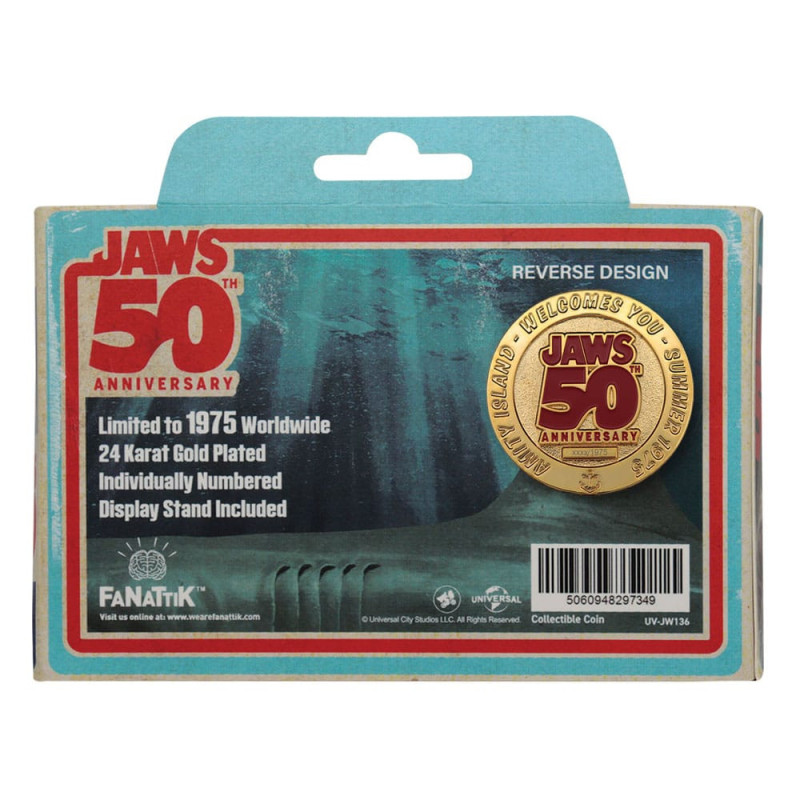 Jaws – Pièce Or 24 K 50ᵉ Anniversaire – Fanattik