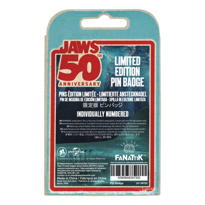 DÉCEMBRE 2025 : Jaws (Les Dents de la Mer) - Pins de collection Ship in a bottle 9995 exemplaires