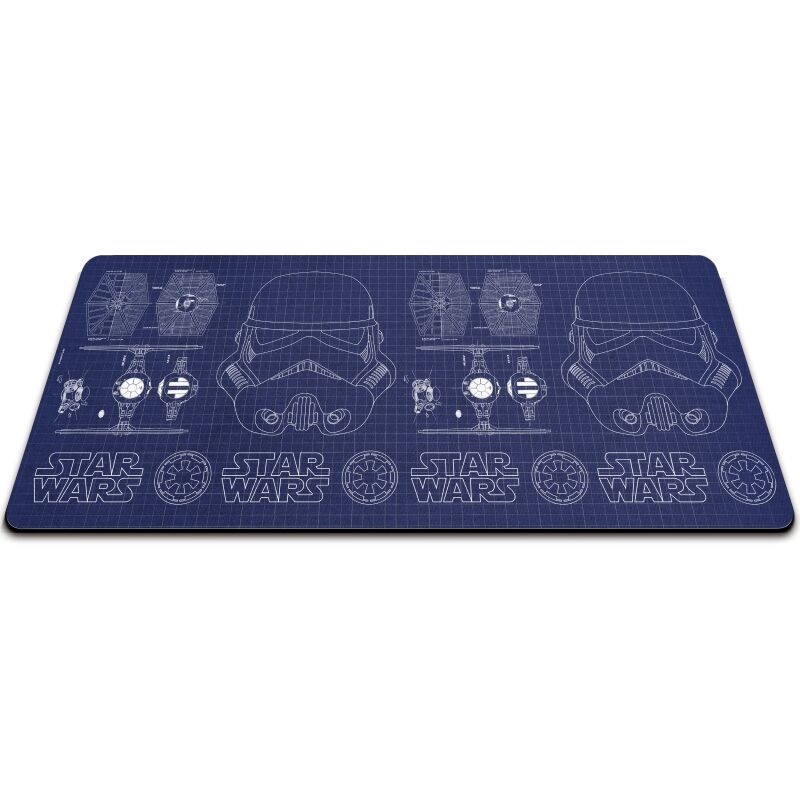 Star Wars - Tapis de bureau Blueprint Stormtrooper Helmet and TIE Fighter 35 x 80 cm