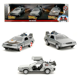 Retour vers le Futur - Set de 3 1/32 Back to the Future Delorean