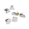 Harry Potter - Boucles d'oreilles Deathly Hallows, Platform 9 3/4, Golden Snitch