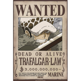 One Piece - poster Wanted Wano Law (52 x 38 cm)