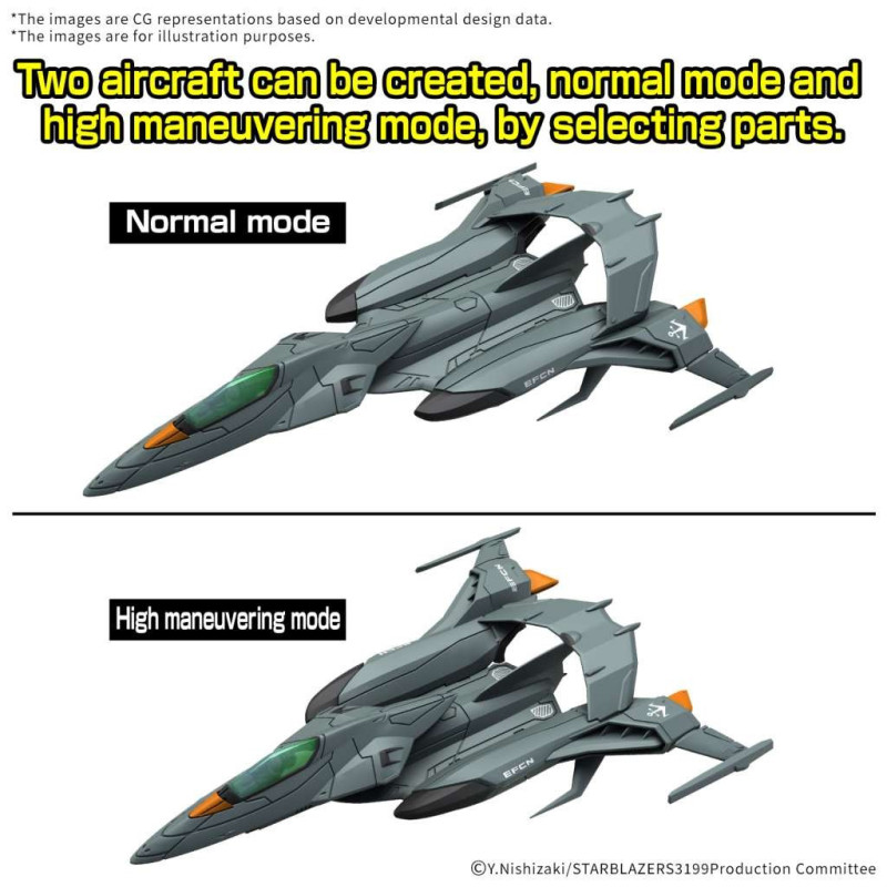 Be Forever Yamato: Rebel 3199 - Mecha Coll. DX Prototype Space Combat Attack Aircraft Cosmo Python