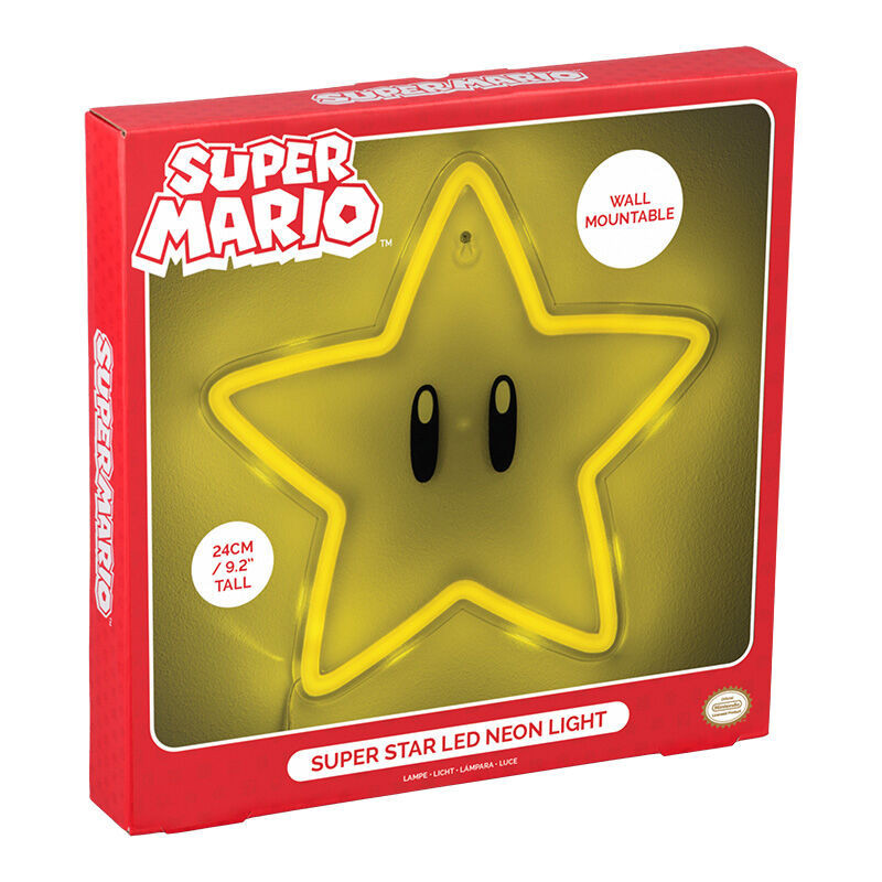 Super Mario - Lampe murale néon Étoile