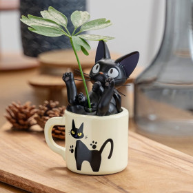 Kiki la Petite Sorcière - Mini statue soliflore Jiji dans sa tasse