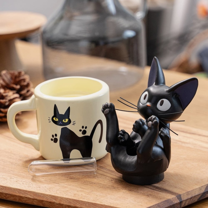 Kiki la Petite Sorcière - Mini statue soliflore Jiji dans sa tasse