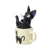 Kiki la Petite Sorcière - Mini statue soliflore Jiji dans sa tasse