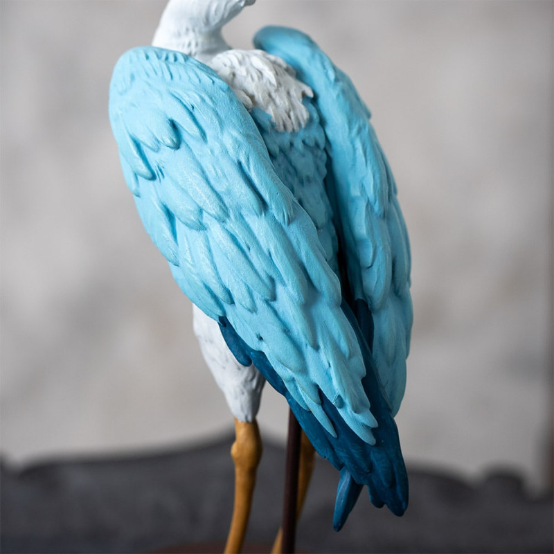 Le Garçon et le Héron - Statue Héron Bleu