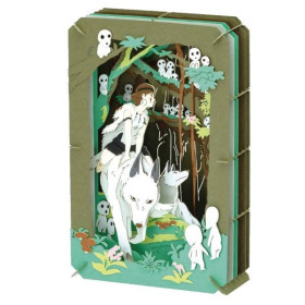 Princesse Mononoké - Théâtre de papier la forêt où vivent les Kodama