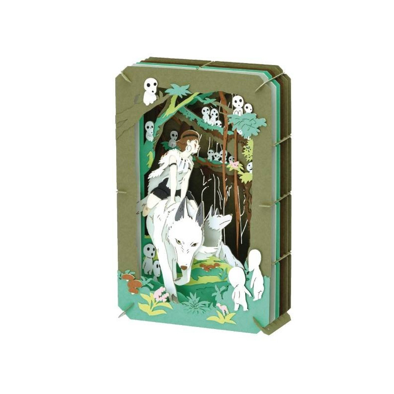 Princesse Mononoké - Théâtre de papier la forêt où vivent les Kodama