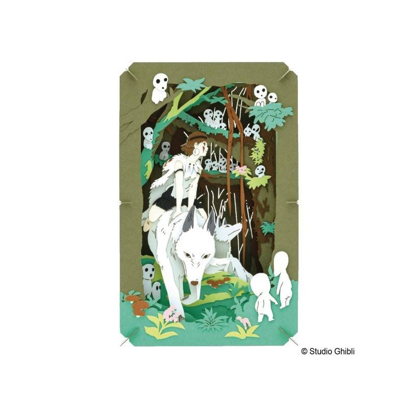 Princesse Mononoké - Théâtre de papier la forêt où vivent les Kodama