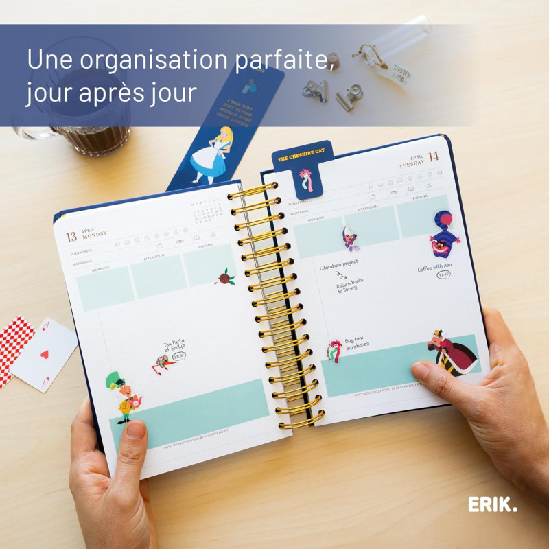 Disney : Alice au Pays des Merveilles - Agenda scolaire 2025/2026 Journalier 12 mois