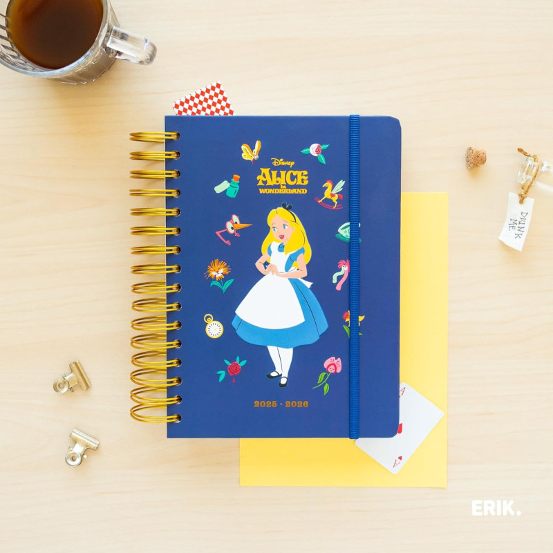 Disney : Alice au Pays des Merveilles - Agenda scolaire 2025/2026 Journalier 12 mois