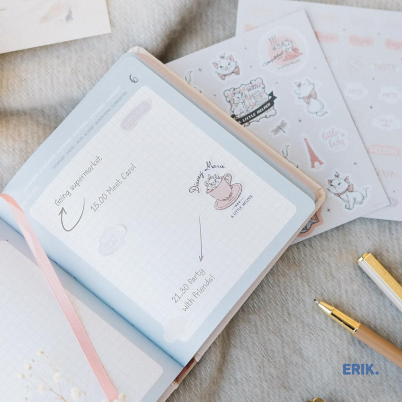 Disney : Les Aristochats - Agenda scolaire 2025/2026 Journalier 11 mois relié Marie