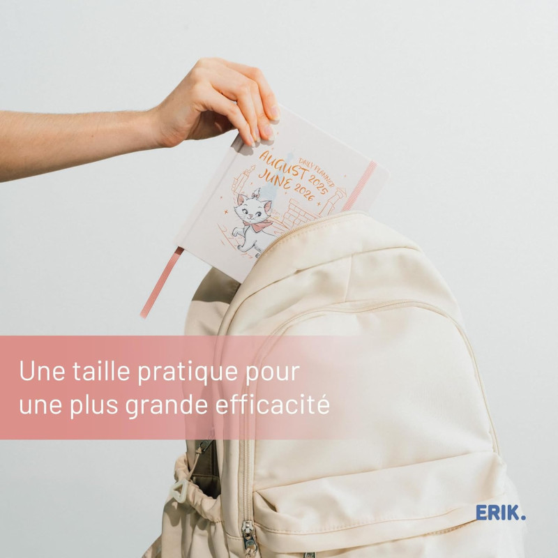 Disney : Les Aristochats - Agenda scolaire 2025/2026 Journalier 11 mois relié Marie