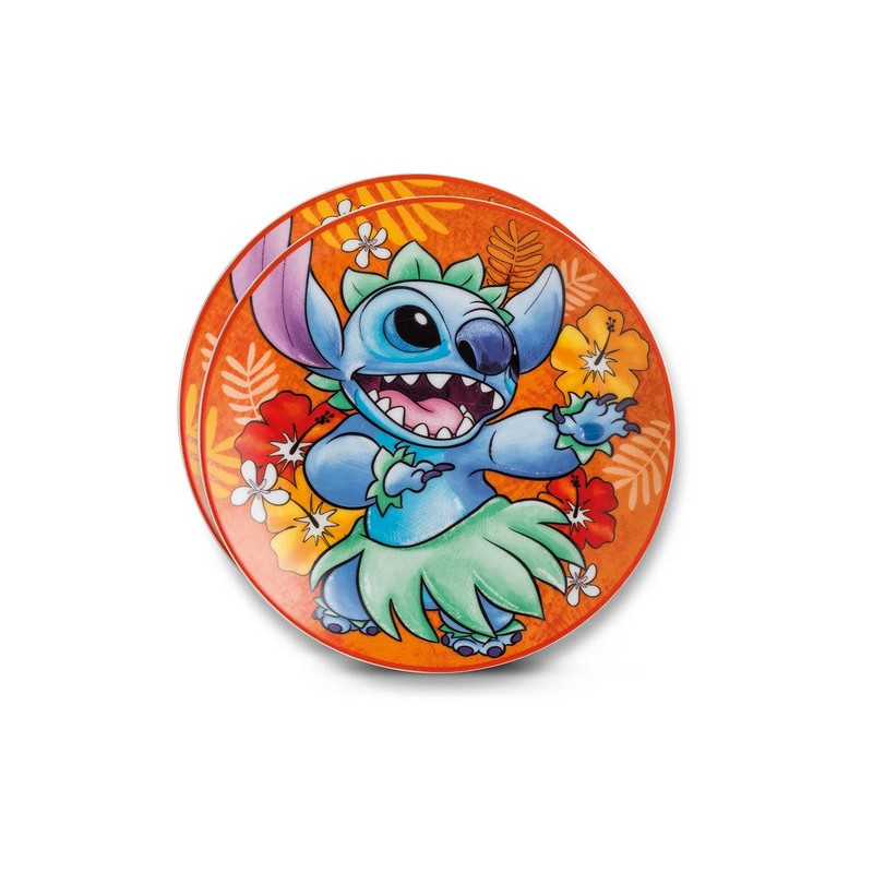 Disney : Lilo & Stitch - Set de 2 assiettes orange Stitch